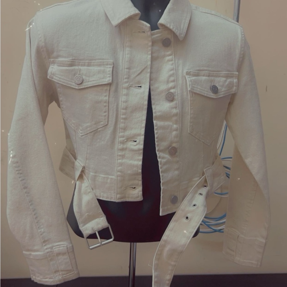 Women's Cream Denim Jacket size  xs and L